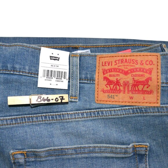 Levis 541 Athletic Fit Jeans Men's Size 46x34 Light Wash Stretch Denim NWT - Picture 8 of 13